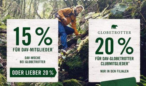 Artikelbild zu Artikel DAV-Woche mit attraktiven Rabatten bei Globetrotter vom 05. bis 11. Juni 2023
