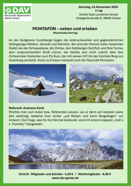 Montafon -sehen und erleben